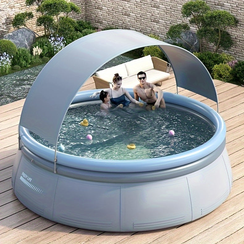 Inflatable Swimming Pool - 300cm Length - Outdoor Garden - Includes Repair Kit | meowbutter