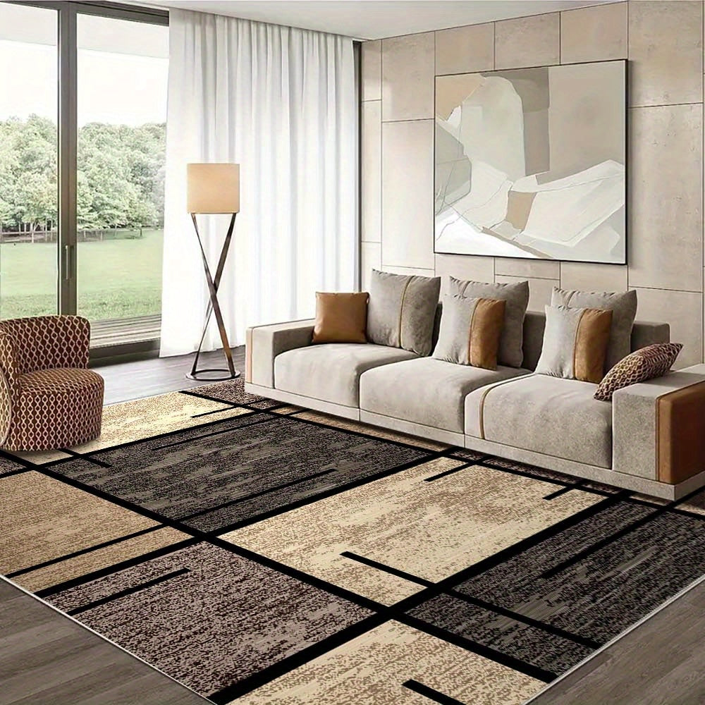 Geometrická elegance – kusový koberec | Moderní pratelný protiskluzový koberec | Meowbutter