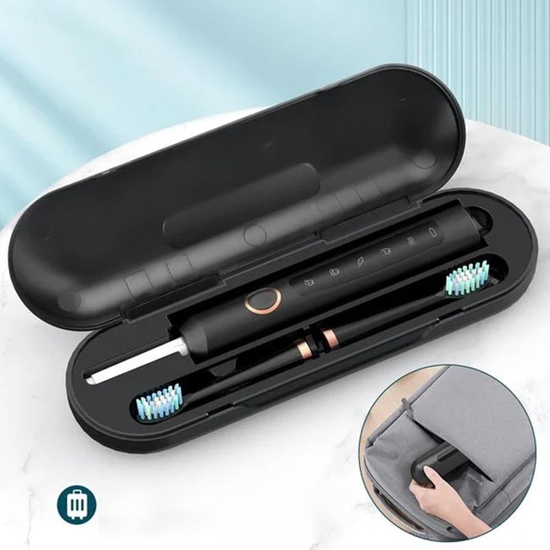 Sonic Electric Toothbrush - 4 Brush Heads & Storage Box - Rechargeable Adult Design | meowbutter
