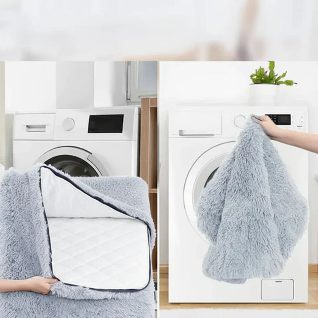 Cama lavável para cães — Rebordo elevado e almofada central para dormir