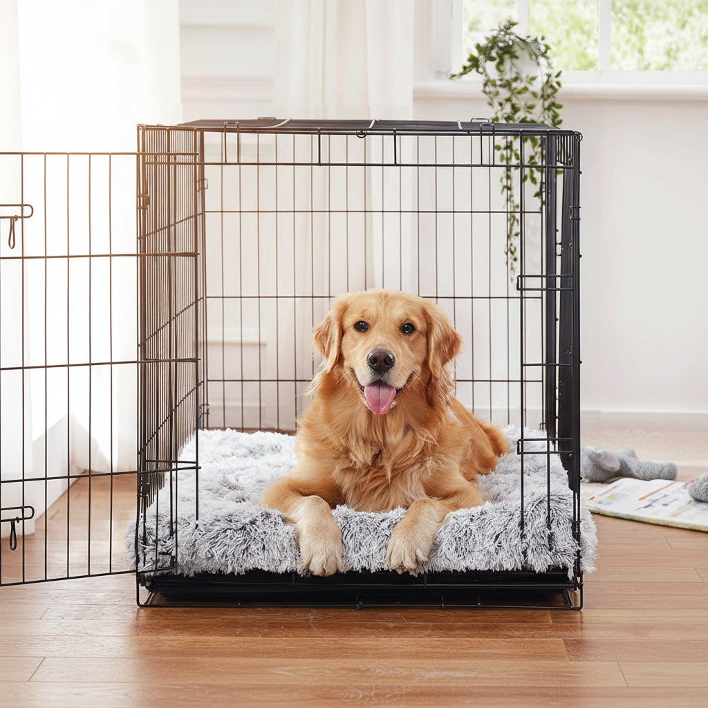 Cama lavável para cães — Rebordo elevado e almofada central para dormir
