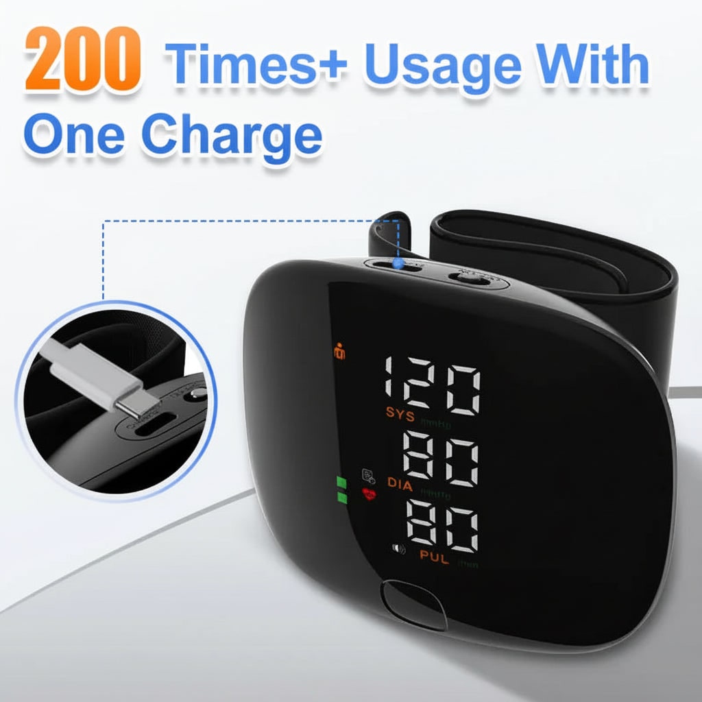 Digital Blood Pressure Monitor Wrist Automatic | Meowbutter