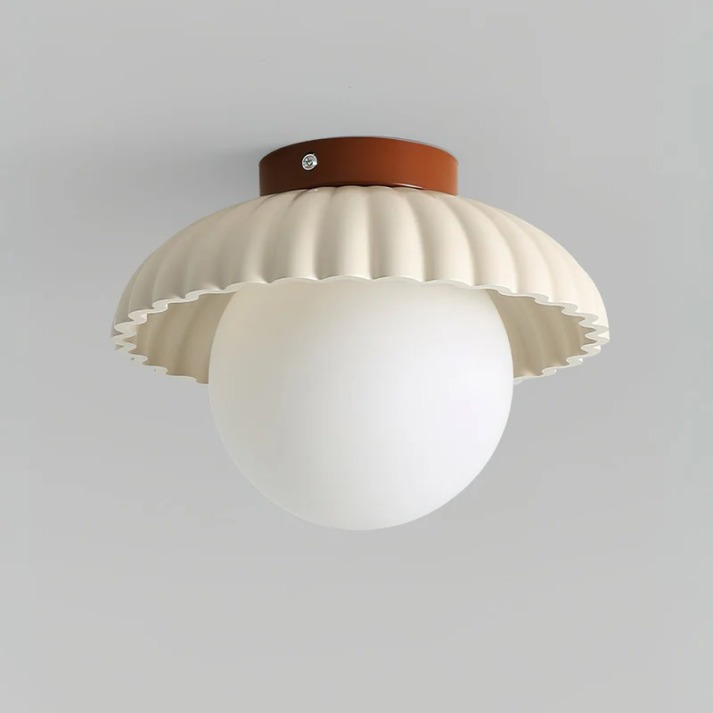 Lampada da soffitto per corridoio in ferro | Montatura moderna a plafone in vetro e metallo | Meowbutter