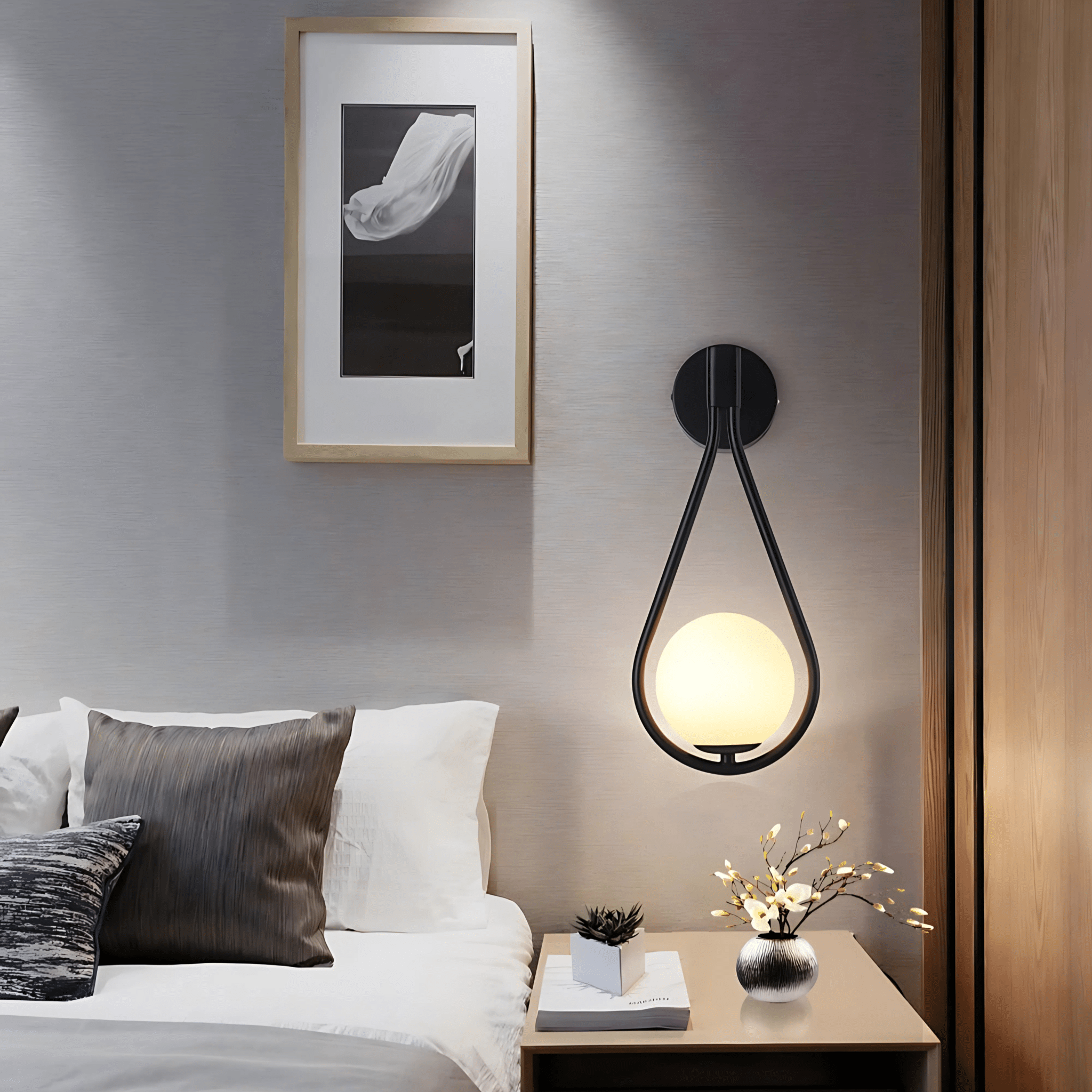 Aplique de pared en forma de gota | Lámpara de pared moderna en forma de lágrima | Meowbutter