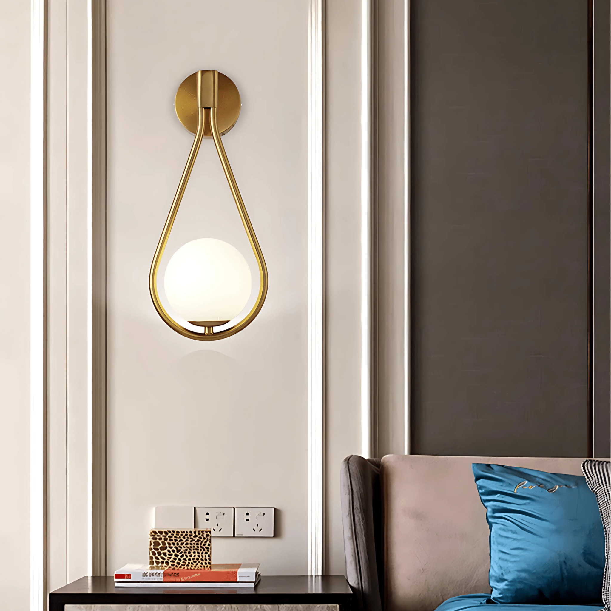 Aplique de pared en forma de gota | Lámpara de pared moderna en forma de lágrima | Meowbutter