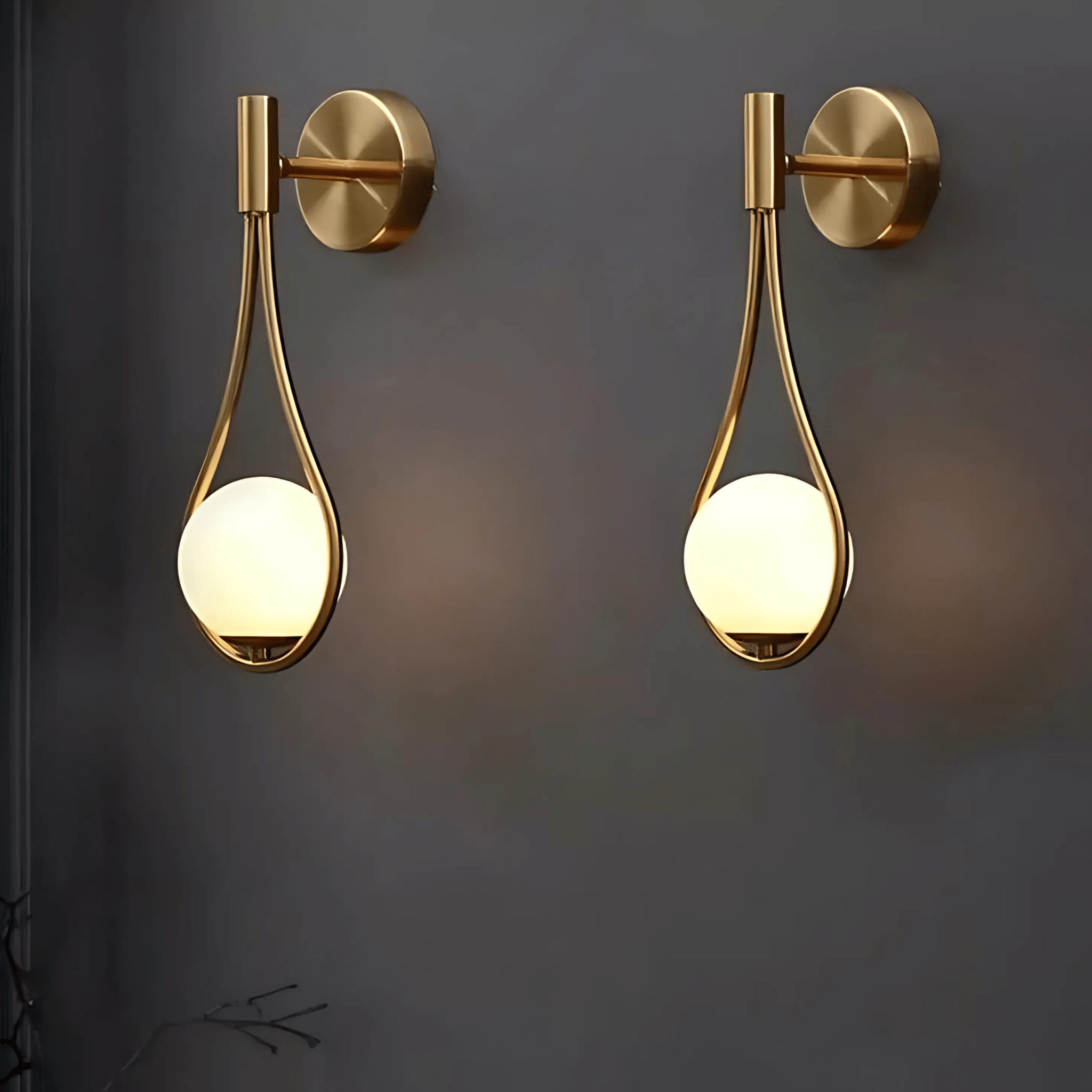 Aplique de pared en forma de gota | Lámpara de pared moderna en forma de lágrima | Meowbutter