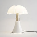 Lampada da tavolo a fungo rétro moderna — LED integrato, finitura lucida