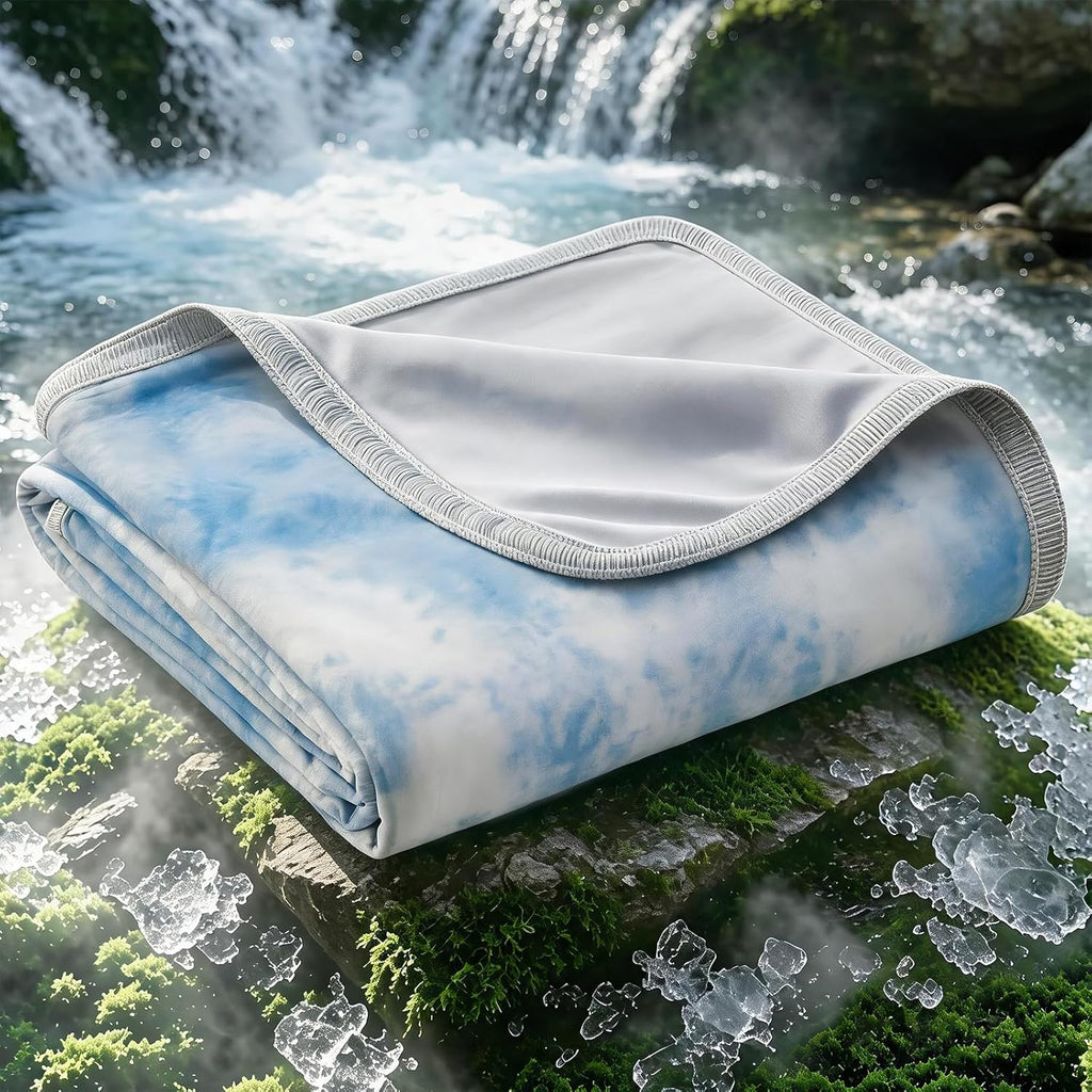 Chill Comfort Arc Chill Cooling Blanket — Lightweight, Breathable Double Layer Weave