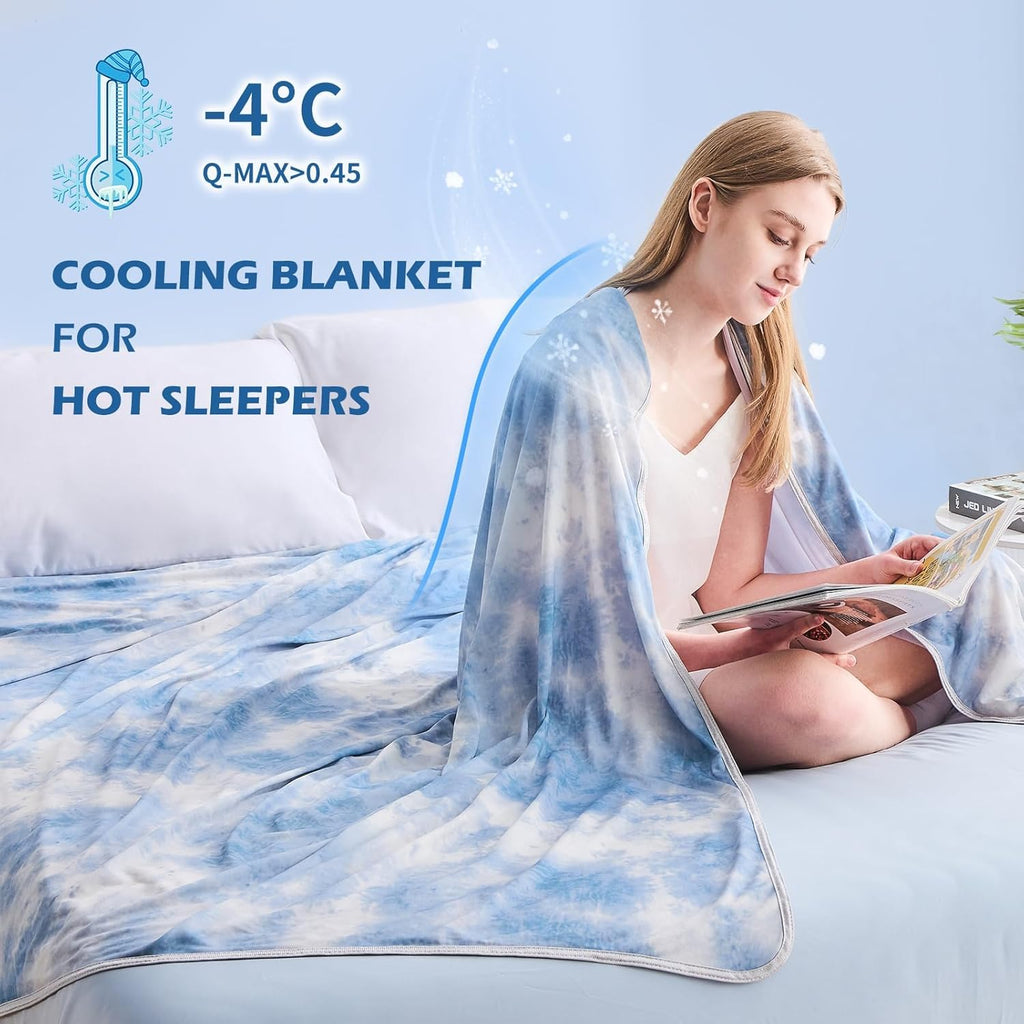 Chill Comfort Arc Chill Cooling Blanket — Lightweight, Breathable Double Layer Weave