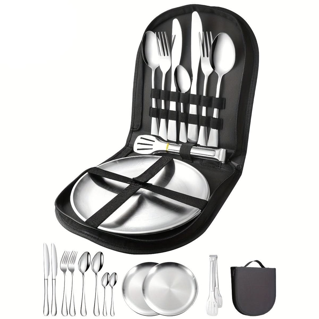 Set portabil de clești și farfurii pentru mâncare | meowbutter