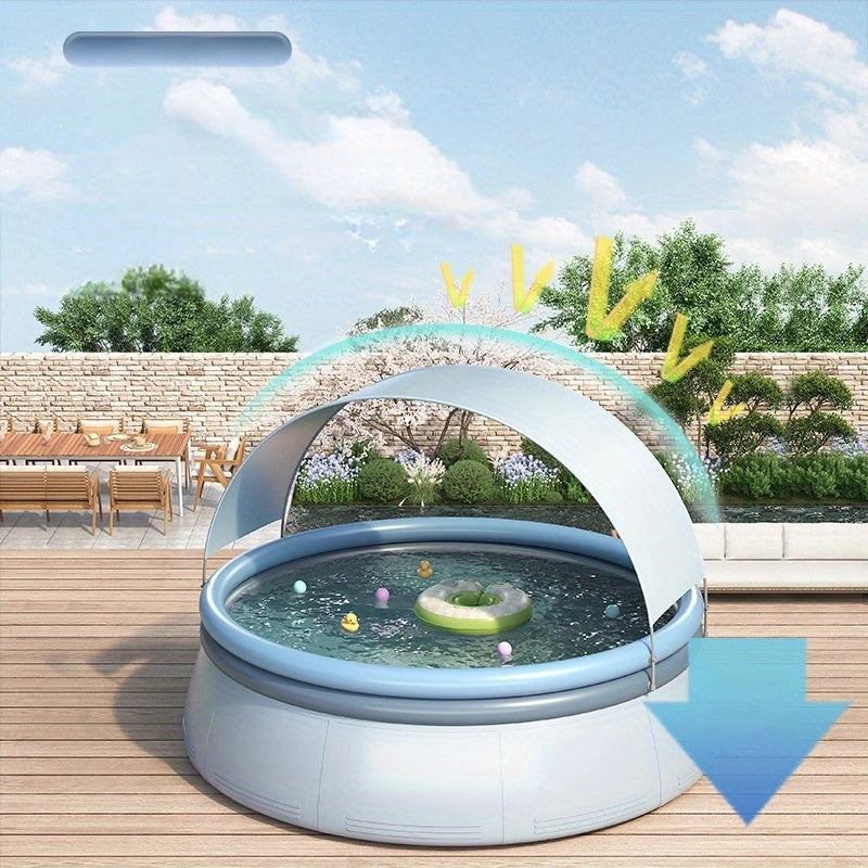 Inflatable Swimming Pool - 300cm Length - Outdoor Garden - Includes Repair Kit | meowbutter