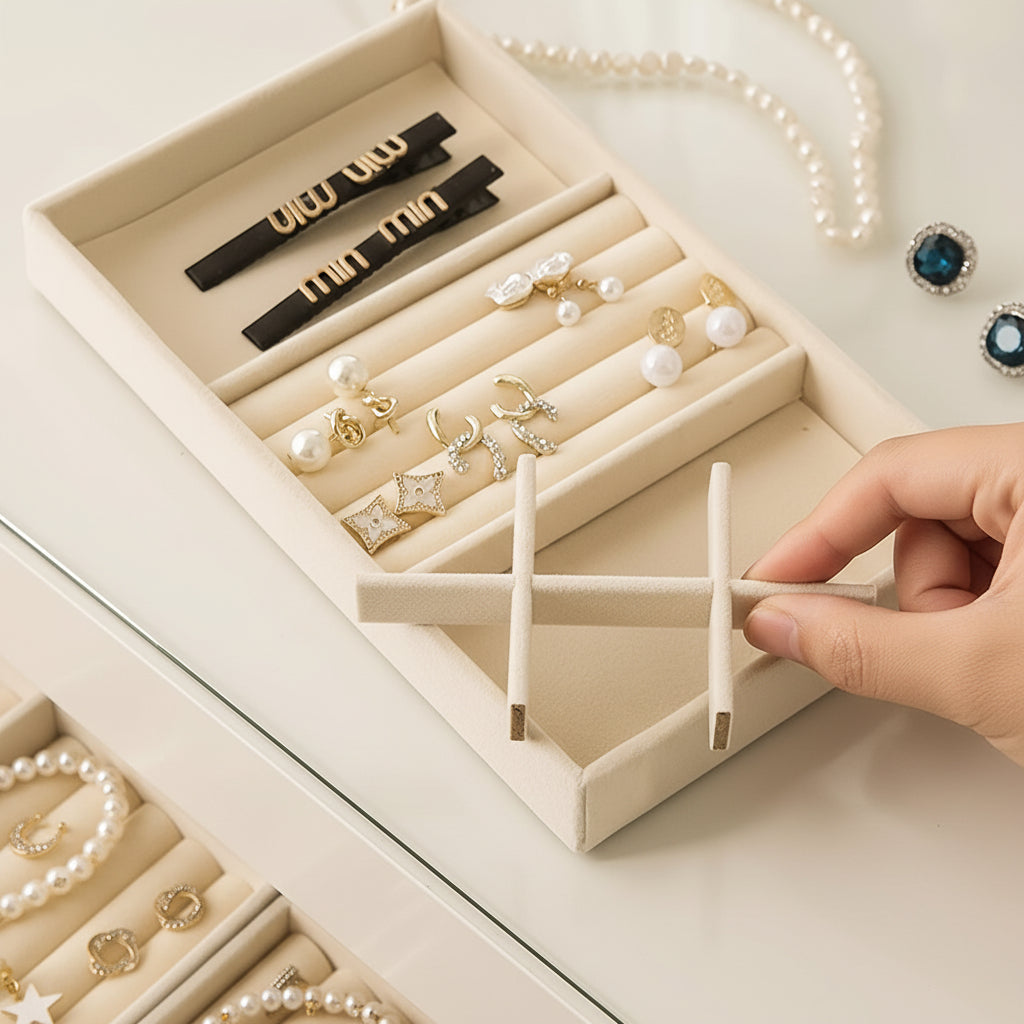 Nylon Jewelry Tray — Compact Low Profile Compartment Set
