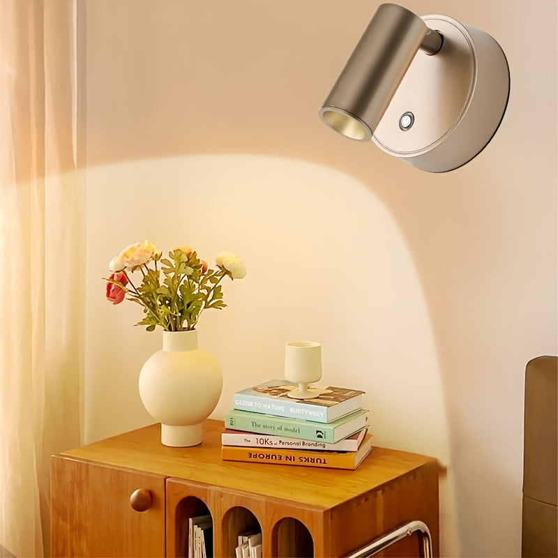 Wireless Magnetic Wall Light — USB Rechargeable, Touch Control Mount