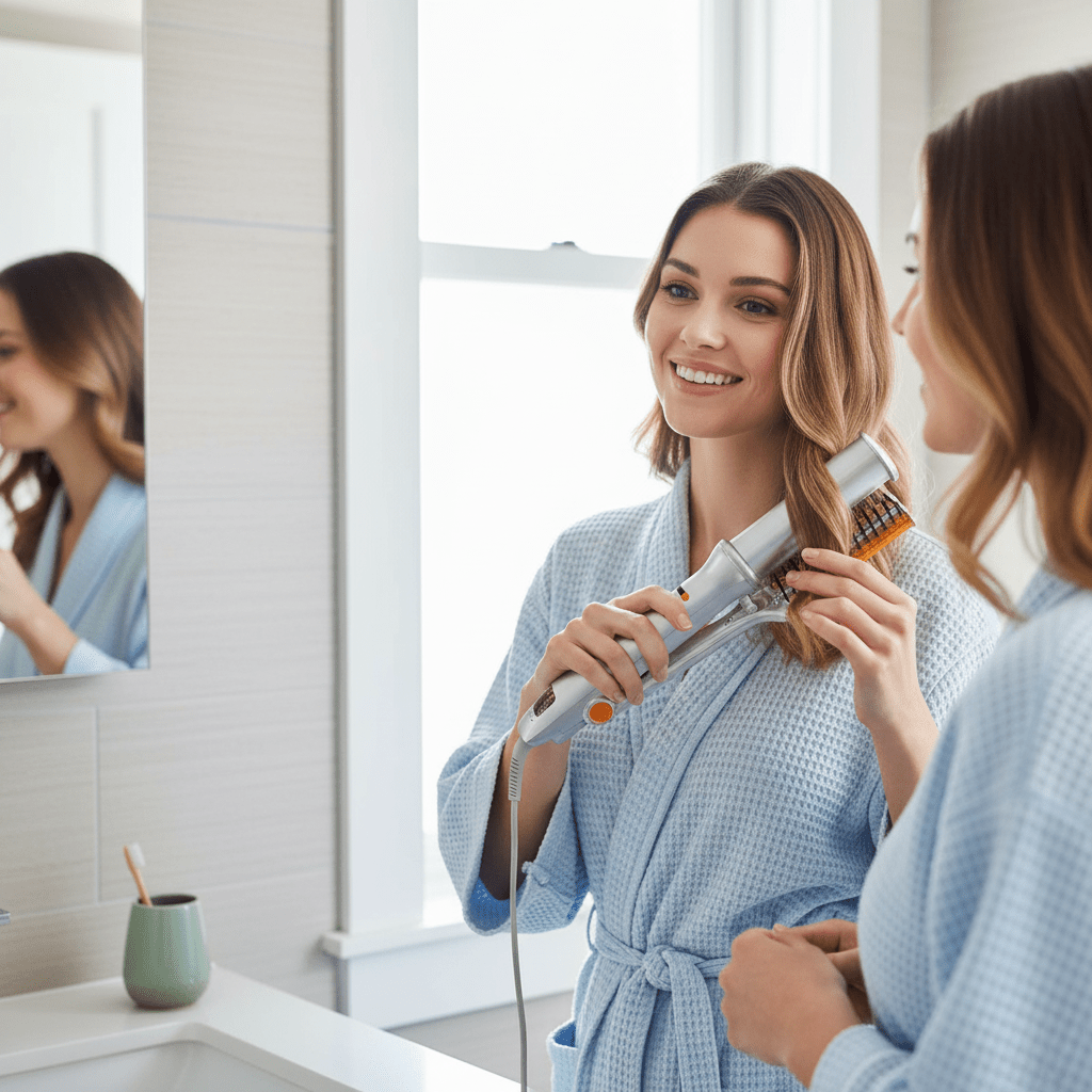 2v1 otočný kartáč na vlasy – styling a uhlazení – dobíjecí design | meowbutter