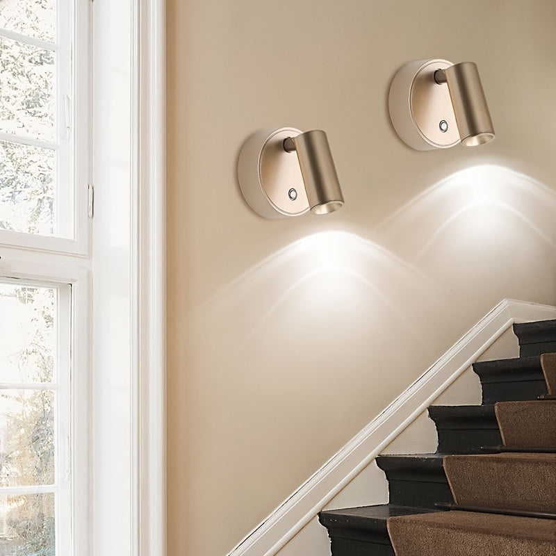 Wireless Magnetic Wall Light — USB Rechargeable, Touch Control Mount