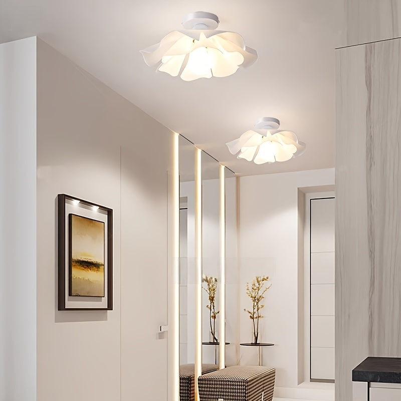 Lampada da soffitto a petali di rosa | Design moderno a fiore semi-incassato | Meowbutter