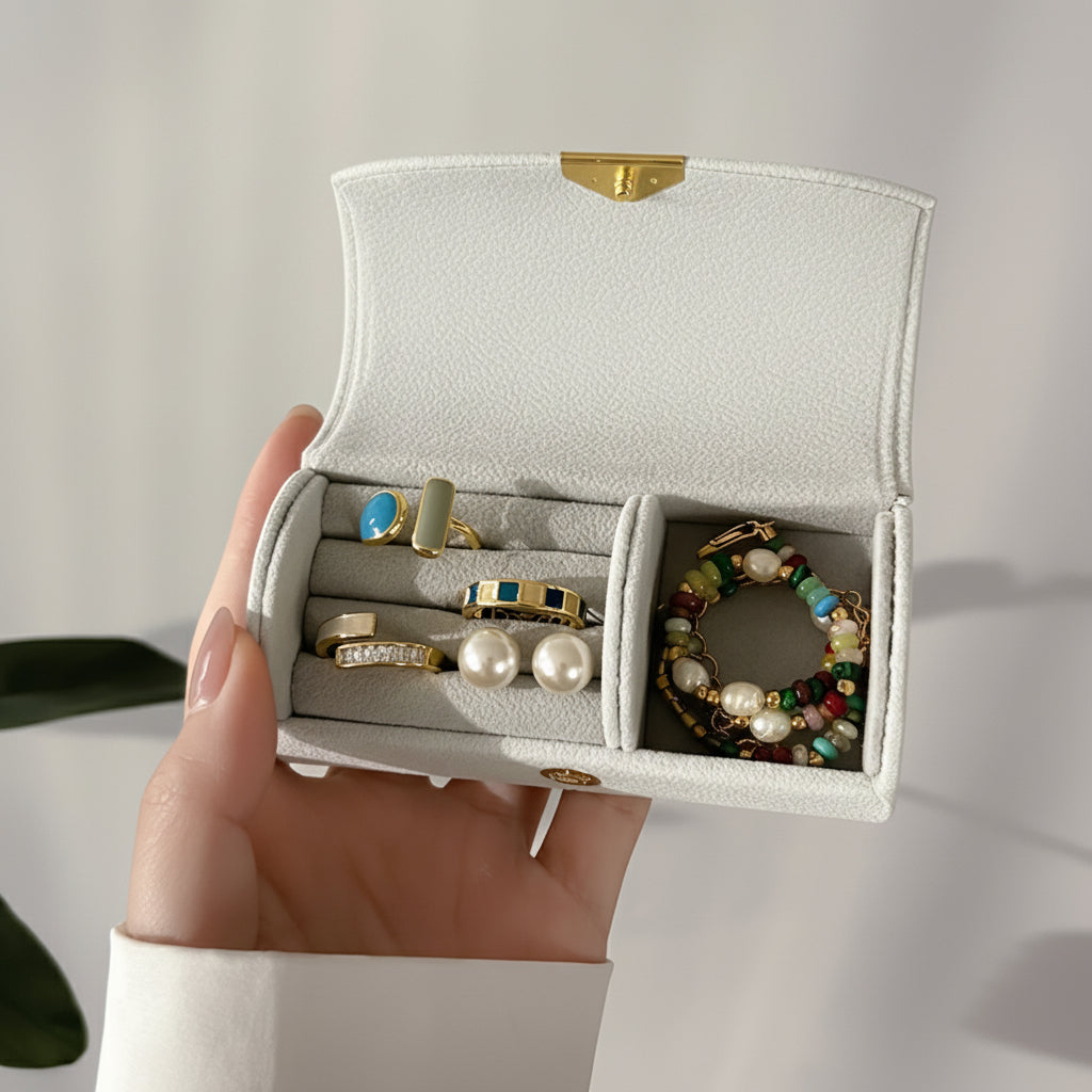 Mothers Day Travel Jewelry Box — Snap Closure Organizer