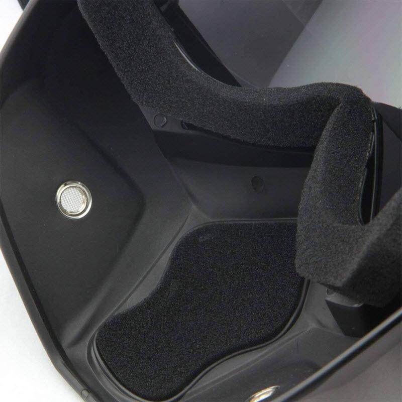 Motorsykkelmaske med goggles — beskyttende kjørebriller