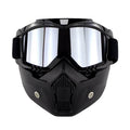 Motorsykkelmaske med goggles — beskyttende kjørebriller