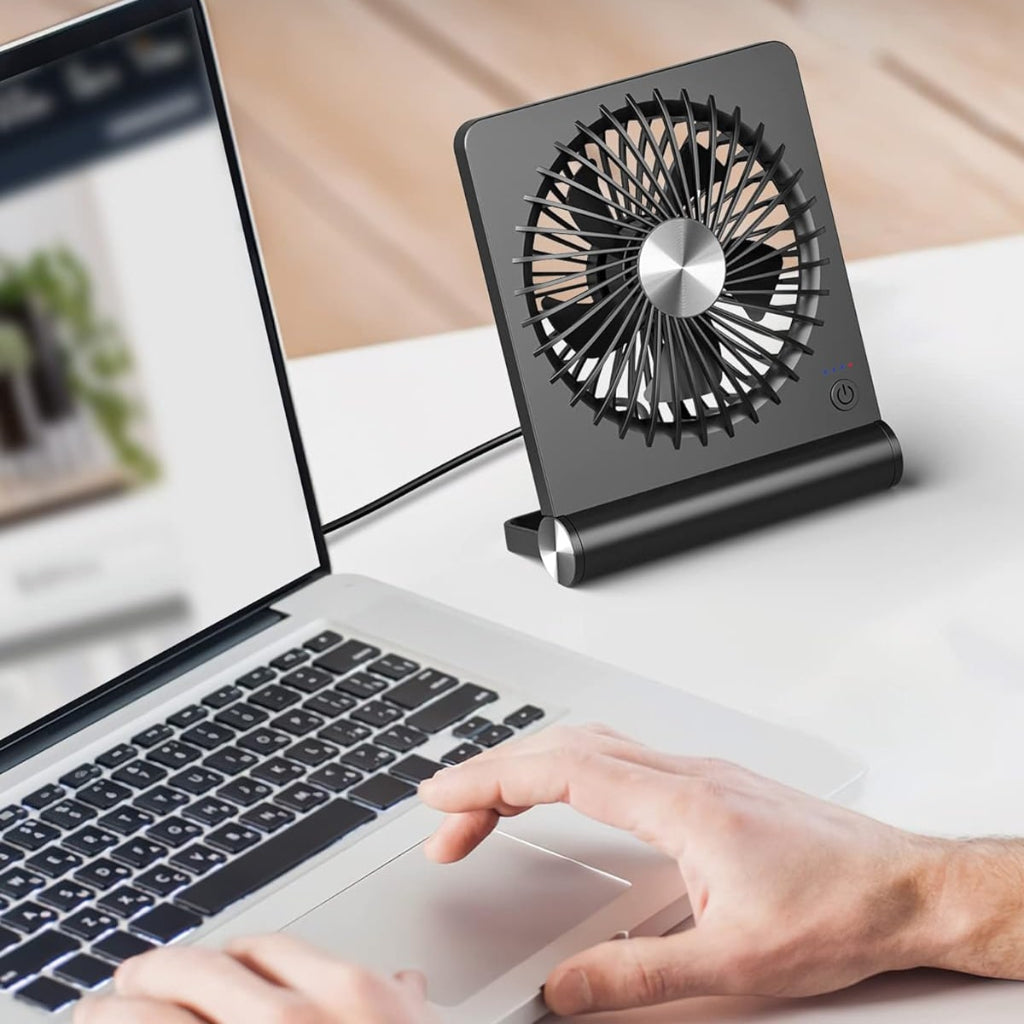 Ventilateur à pince alimenté par USB — Structure compacte et pliable, refroidissement silencieux