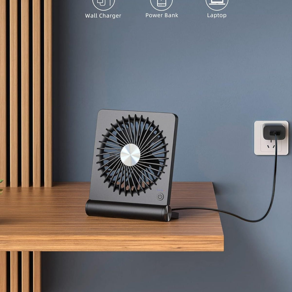 Ventilateur à pince alimenté par USB — Structure compacte et pliable, refroidissement silencieux