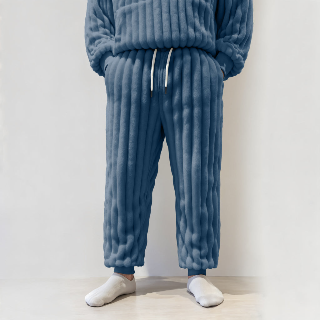 Pantaloni in pile oversize accoglienti per un comfort rilassato
