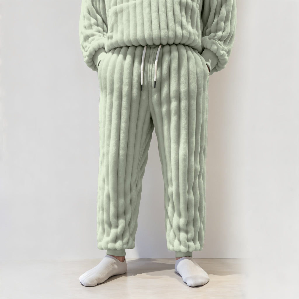 Pantaloni in pile oversize accoglienti per un comfort rilassato