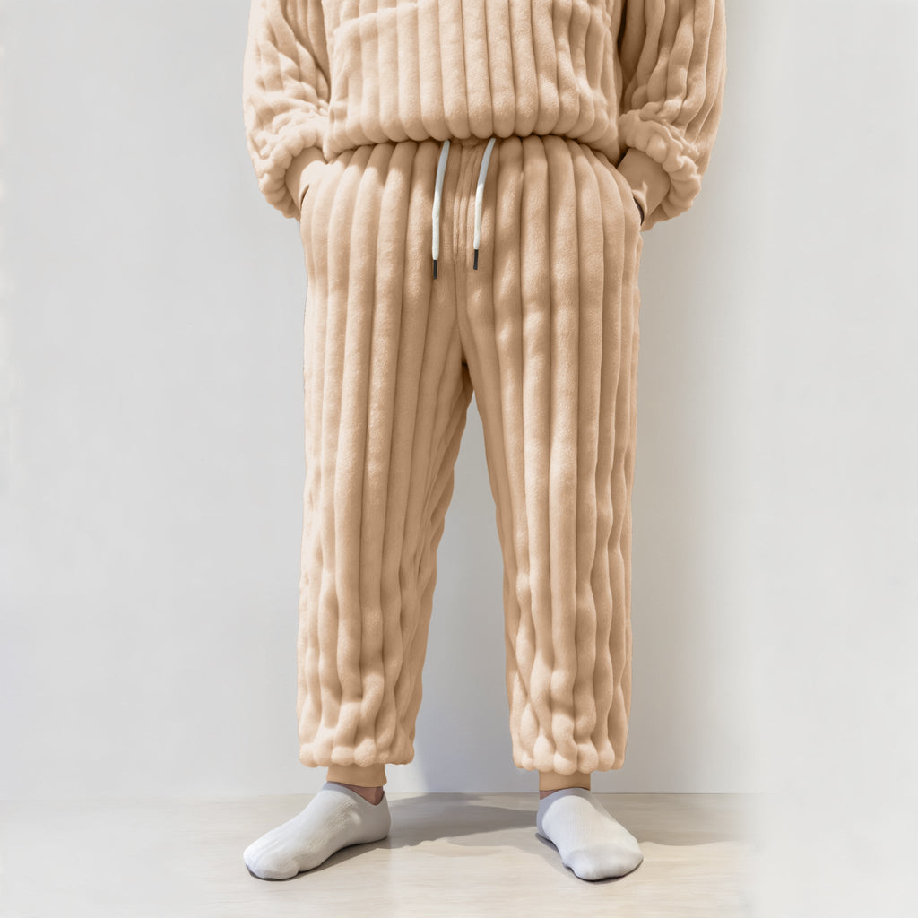Pantaloni in pile oversize accoglienti per un comfort rilassato