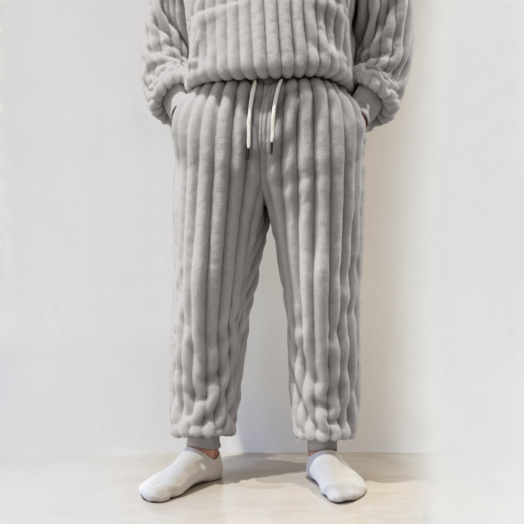 Pantaloni in pile oversize accoglienti per un comfort rilassato