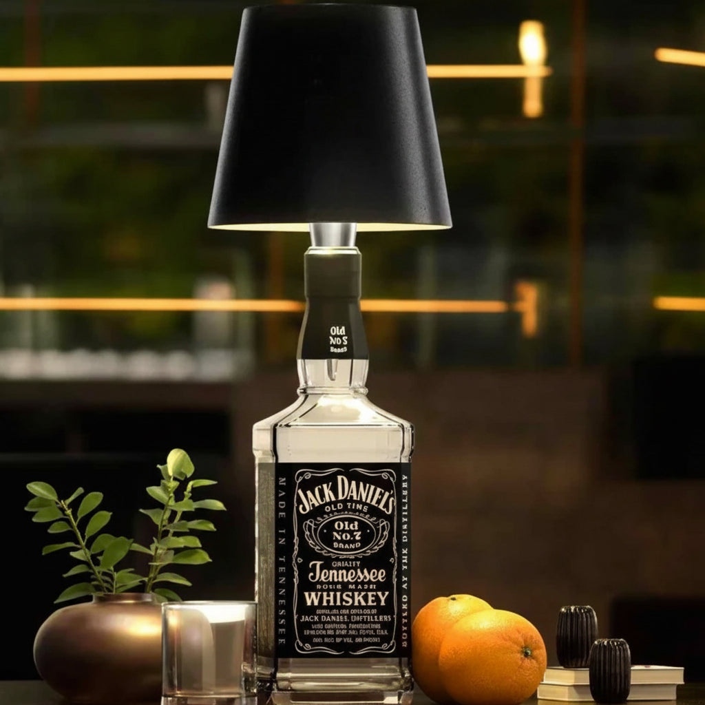 LumiFlasche LED-Flaschenlampe – wiederaufladbarer Akku, sicherer Halt am Flaschenhals