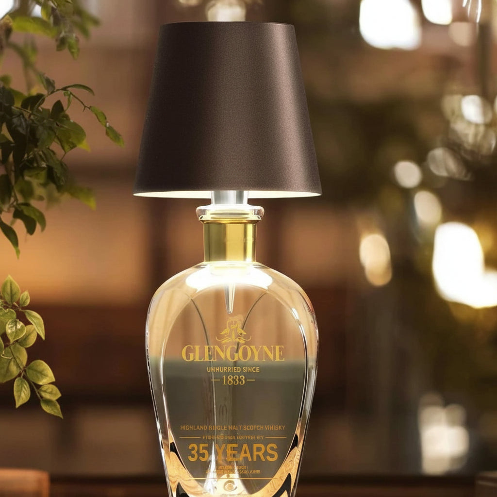 LumiFlasche LED-Flaschenlampe – wiederaufladbarer Akku, sicherer Halt am Flaschenhals