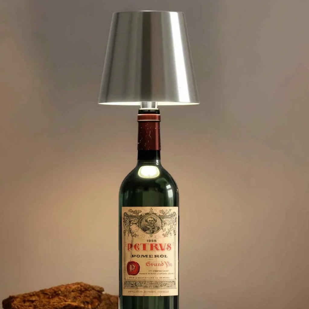 LumiFlasche LED-Flaschenlampe – wiederaufladbarer Akku, sicherer Halt am Flaschenhals