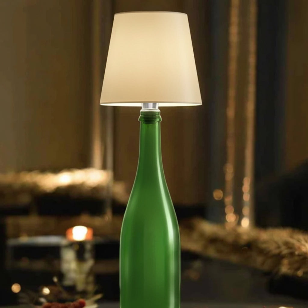 LumiFlasche LED-Flaschenlampe – wiederaufladbarer Akku, sicherer Halt am Flaschenhals