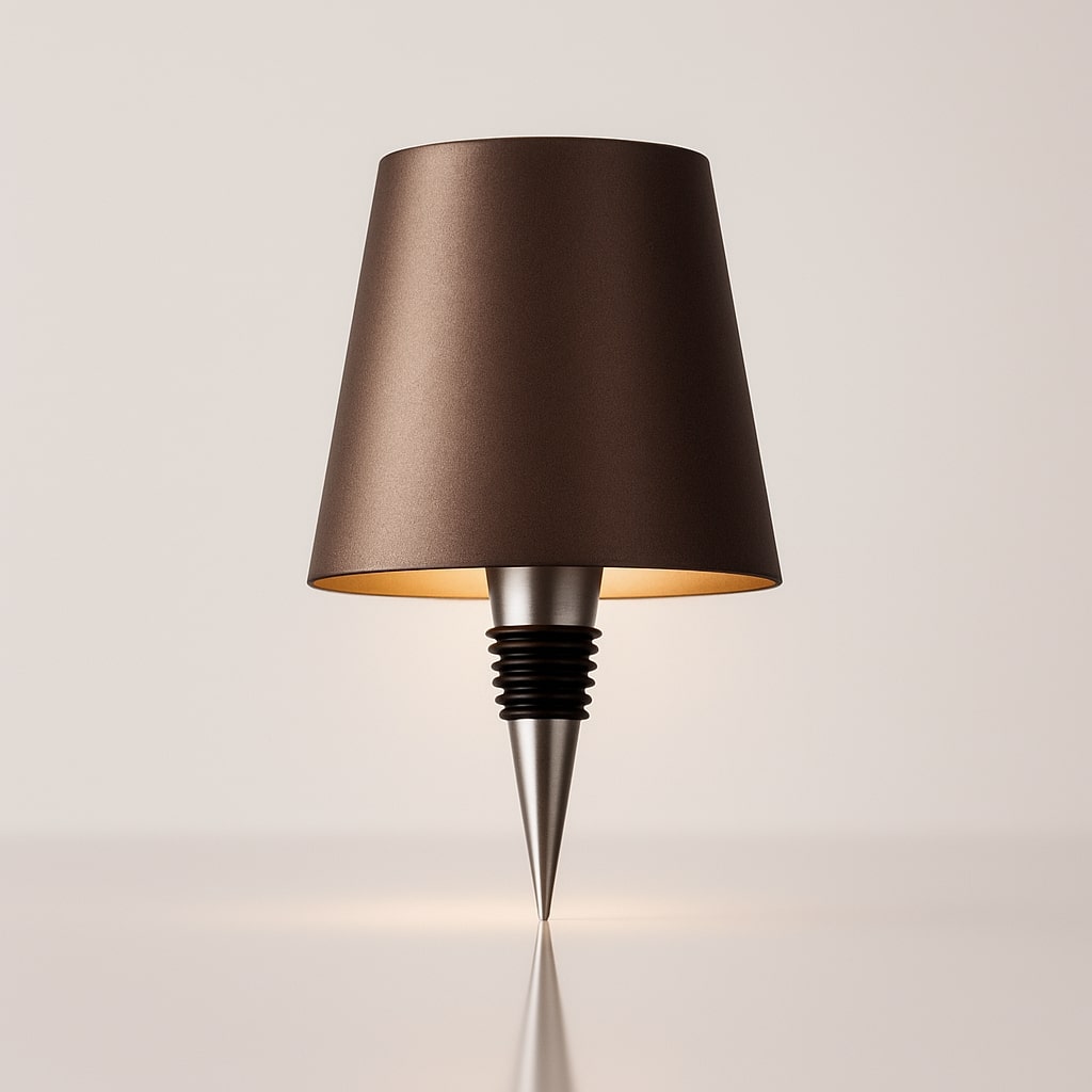 LumiFlasche LED-Flaschenlampe – wiederaufladbarer Akku, sicherer Halt am Flaschenhals