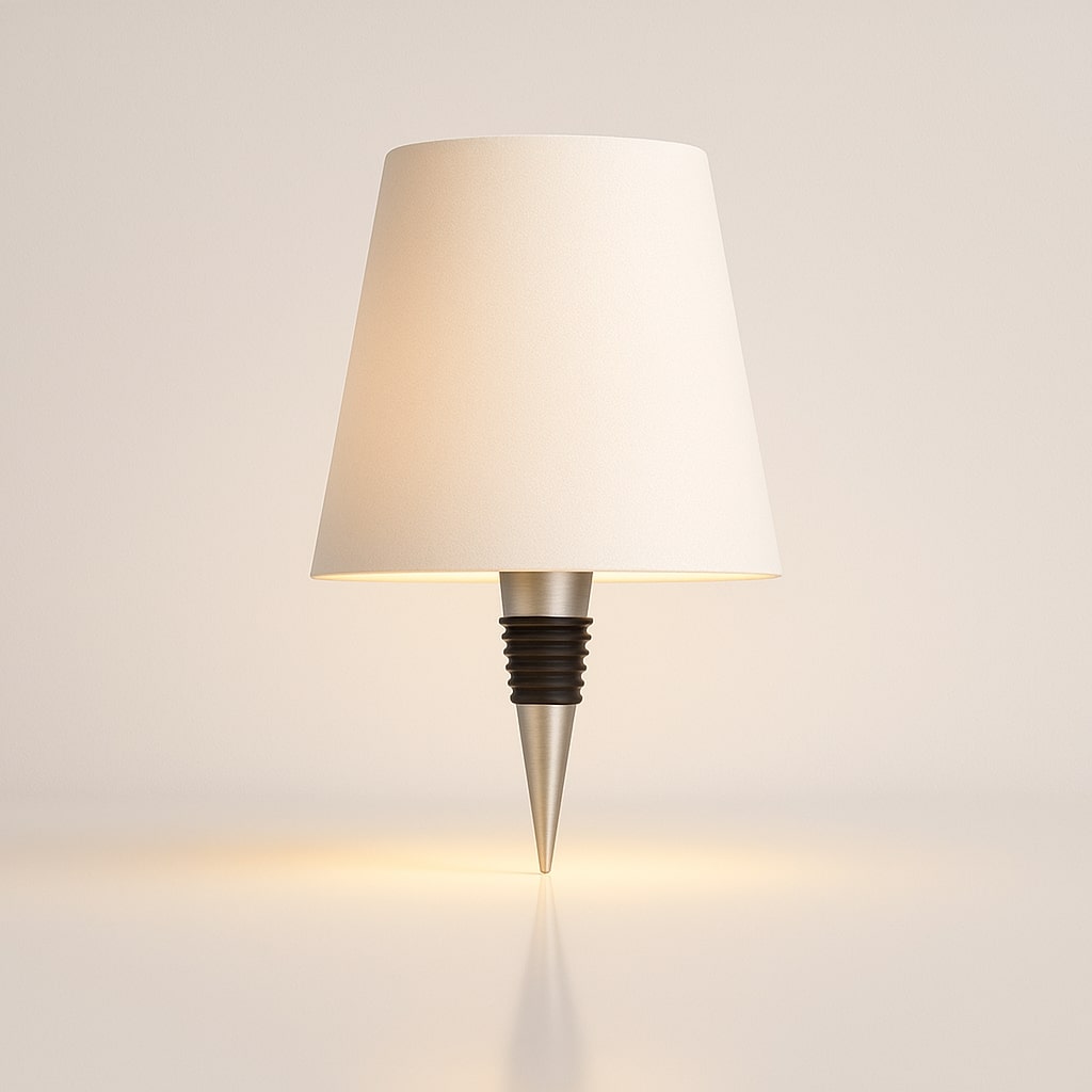 LumiFlasche LED-Flaschenlampe – wiederaufladbarer Akku, sicherer Halt am Flaschenhals