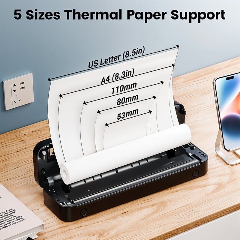 Print Anywhere, No Ink Needed – Portable Thermal Printer for Phone & Laptop