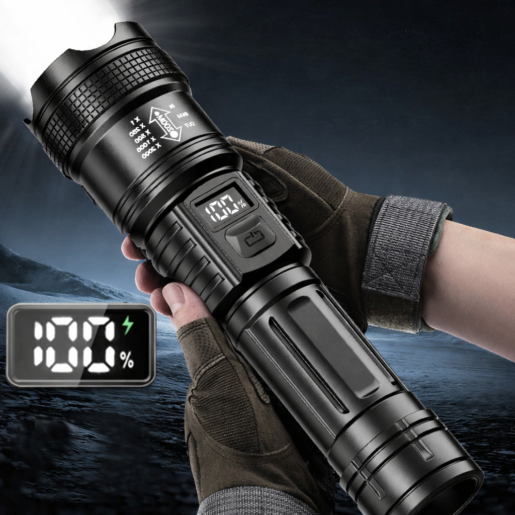 Rechargeable LED Flashlight — Solid Aluminum Body