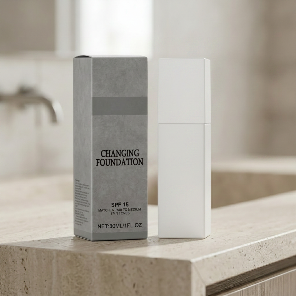 Fondotinta SPF in flacone che cambia colore | Meowbutter