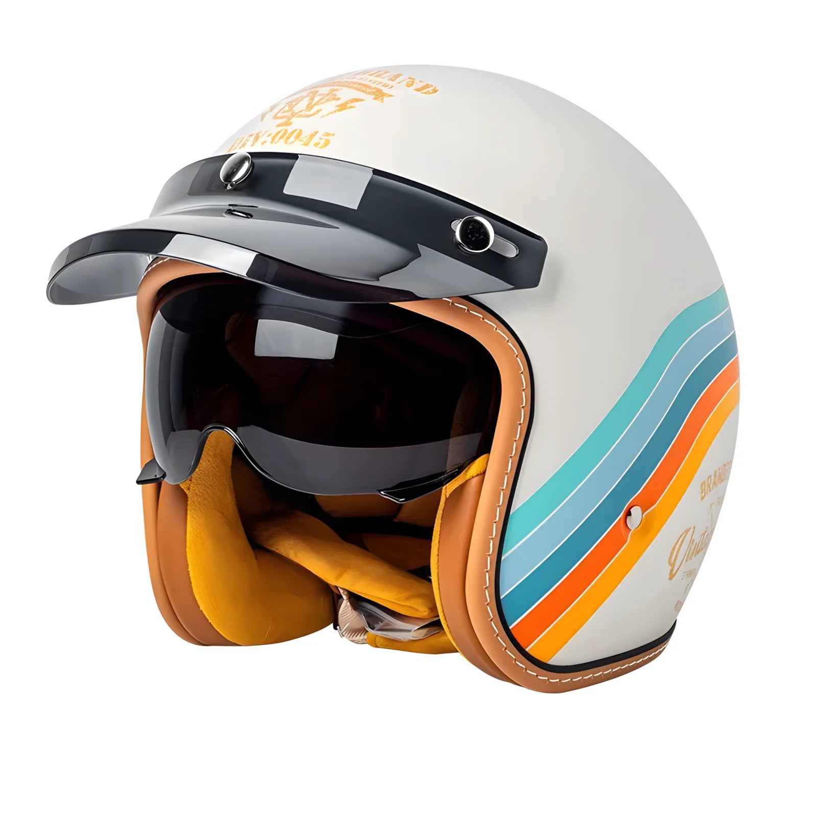 The Street King - Vintage Open Face Helmet - DOT & ECE Approved - Meowbutter