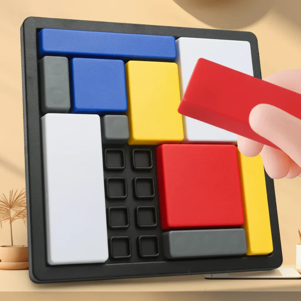 23x23cm Wooden Shape Sorting Blocks — Geometric Puzzle Set
