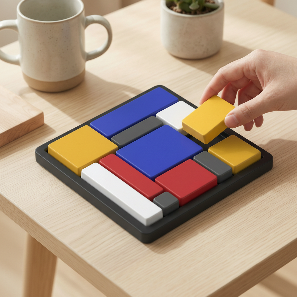 23x23cm Wooden Shape Sorting Blocks — Geometric Puzzle Set