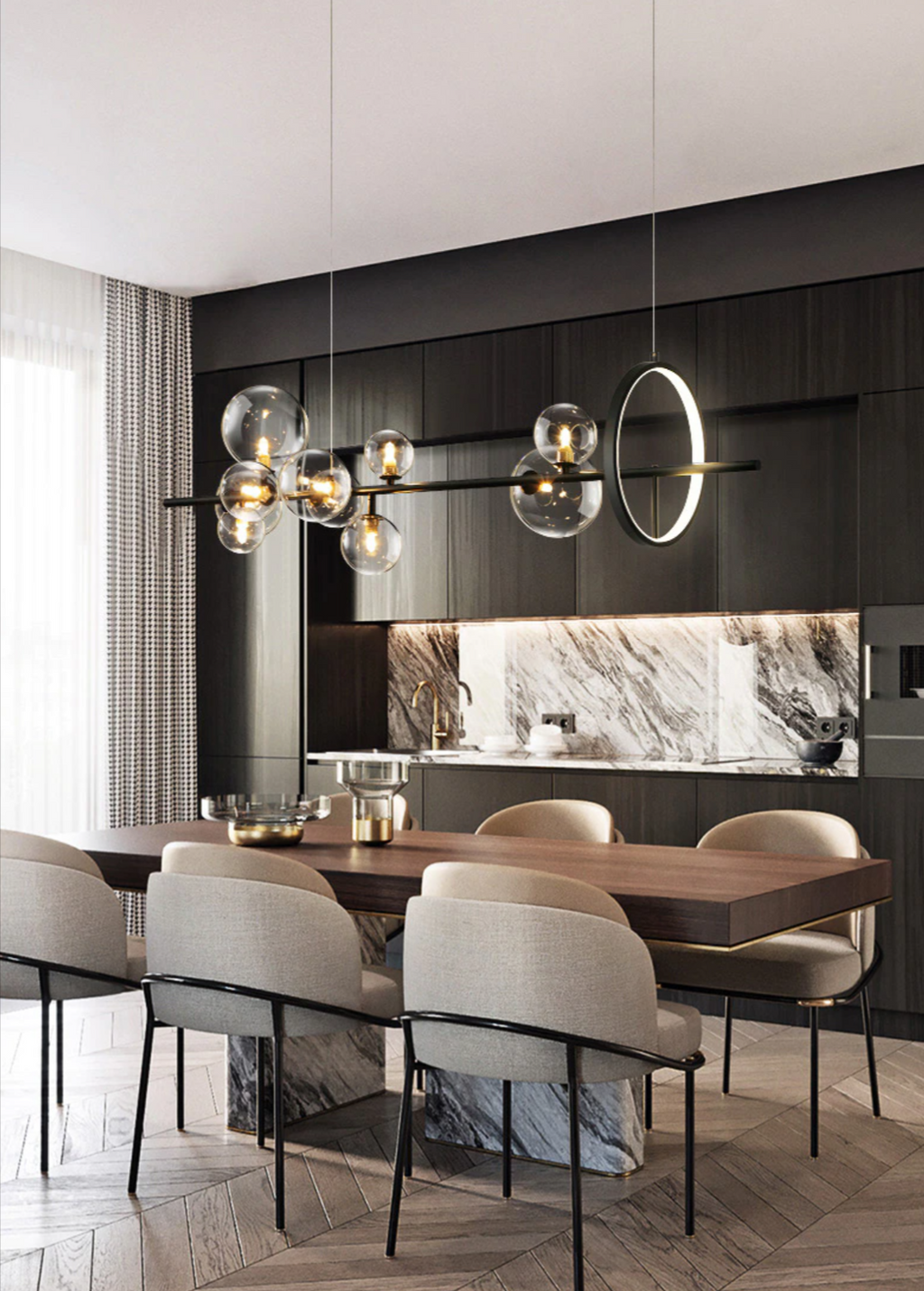 Liora Glass Bubble Chandelier | Orntli