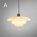 Milky Pendant Light — White Glass Shade, Hand-Blown Frosted Finish