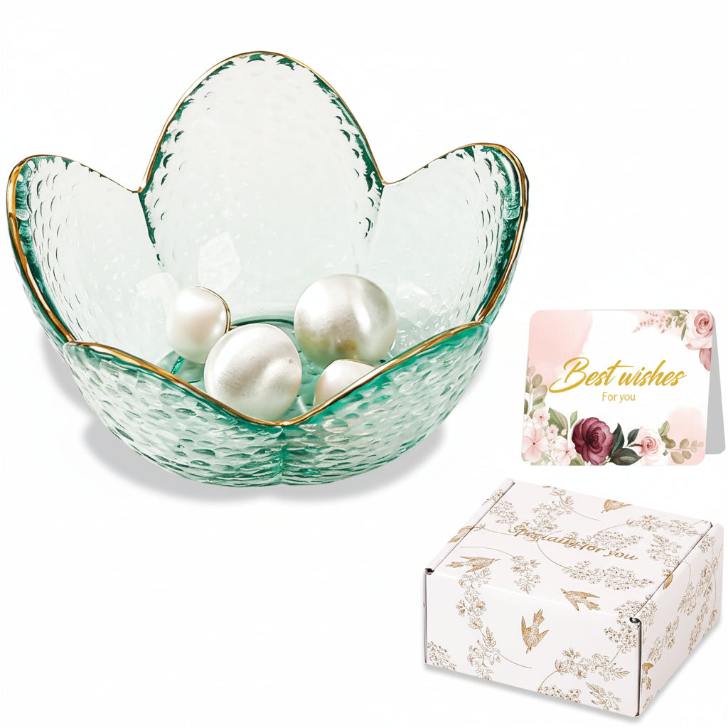 Floral Ceramic Jewelry Dish — 3.5 x 1.6-Inch Low-Profile Ring and Earring Tray