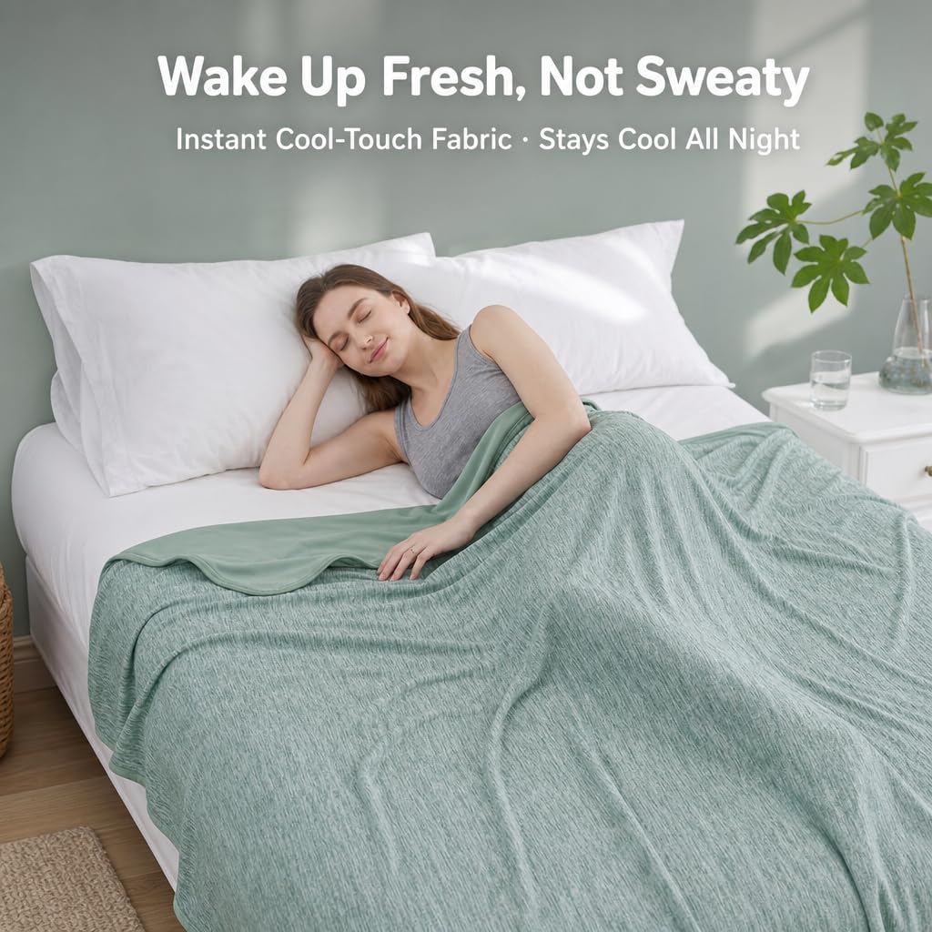 Couverture rafraîchissante grand format Queen Cool Comfort — indice de tissu Q-Max supérieur à 0.4