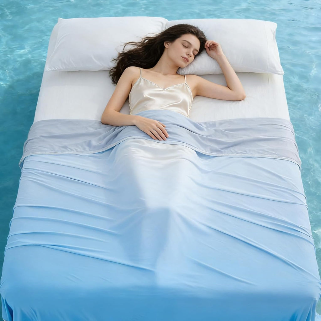 Chill Comfort Arc Chill Cooling Blanket — Lightweight, Breathable Double Layer Weave