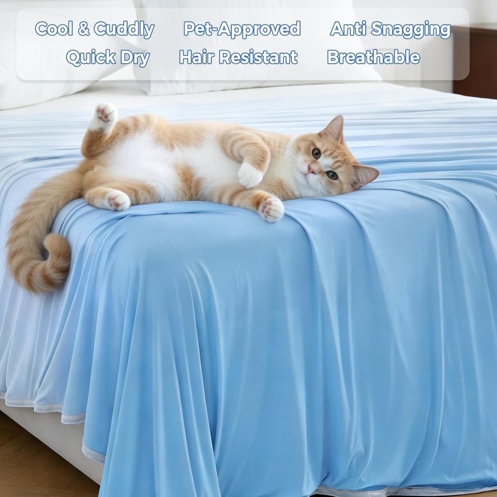 Chill Comfort Arc Chill Cooling Blanket — Lightweight, Breathable Double Layer Weave