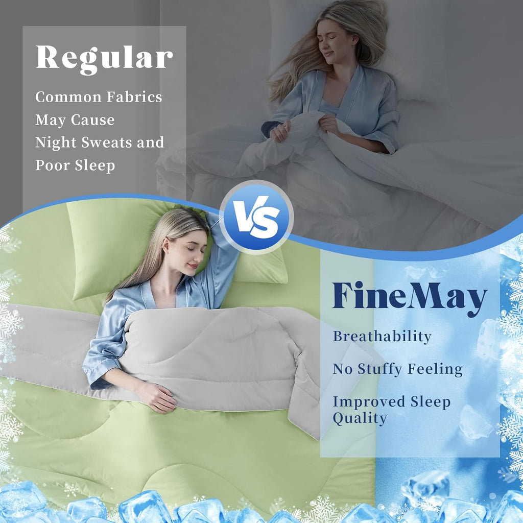 Prodyšná chladivá přikrývka s pocitem ledu — tkanina odvádějící teplo