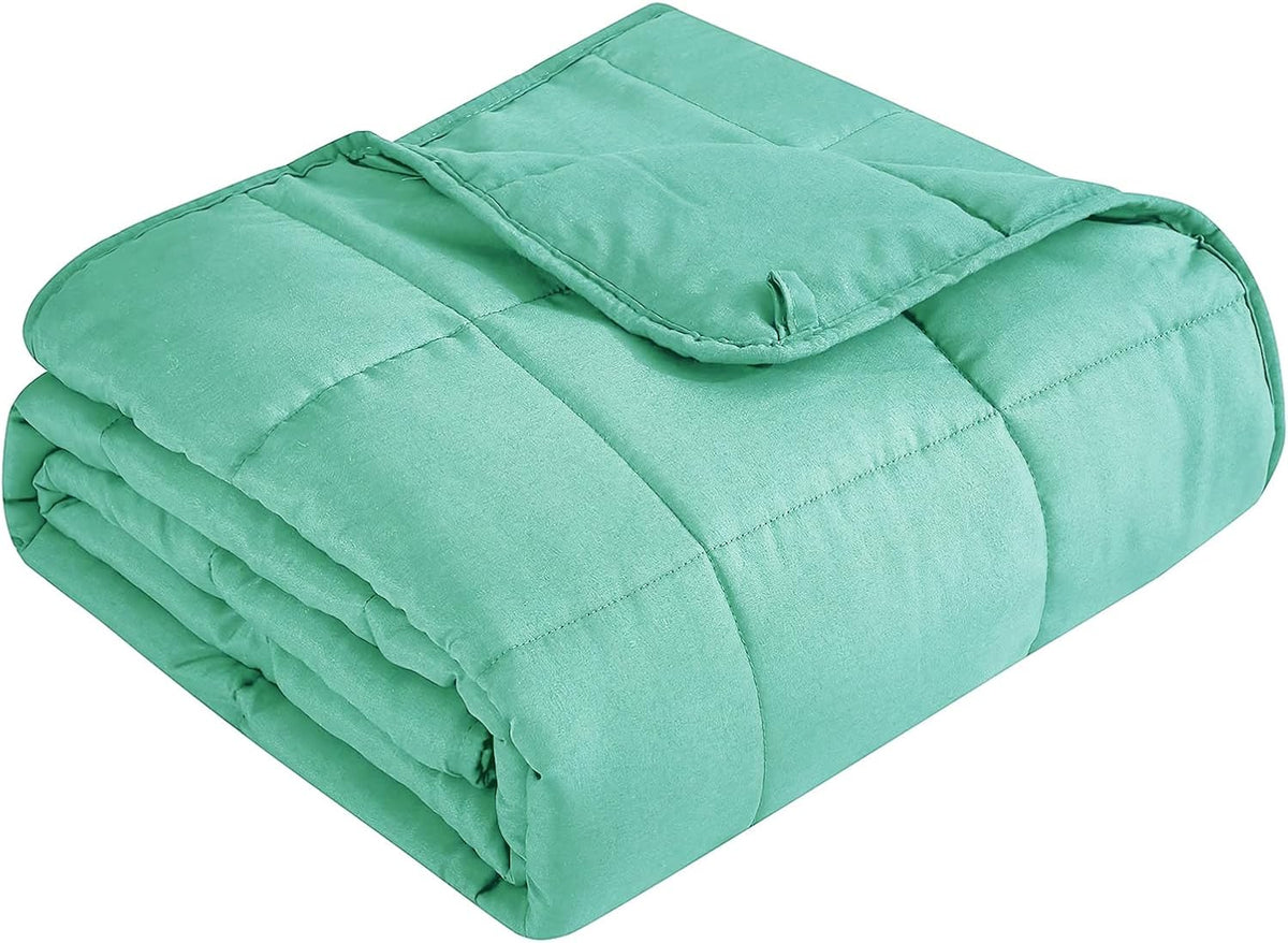Pătură ponderată Cozy Comfort — țesătură din microfibră răcoritoare, umplutură cu reglare termică