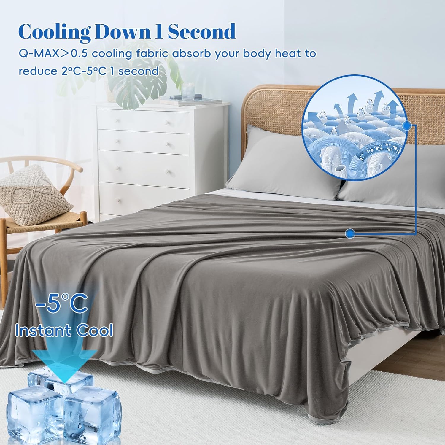 Chill Comfort Arc-Chill Tech Double-Layer Lightweight Cooling Blanket